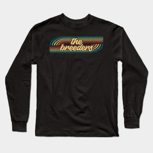 the breeders retro stripes Long Sleeve T-Shirt